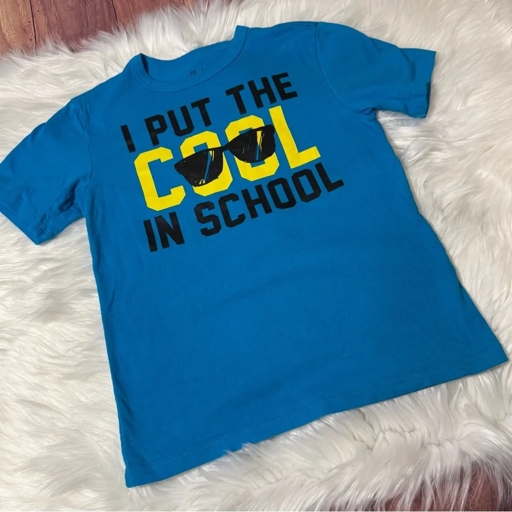 The Children’s Place Youth Boy Size Sm (5/6) Blue and Yellow Short Sleeve Tee